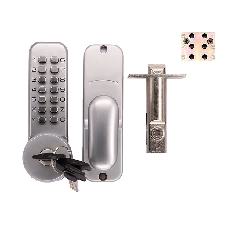 Shiny Waterproof-Fireproof Mechanical Key and Code Door Lock